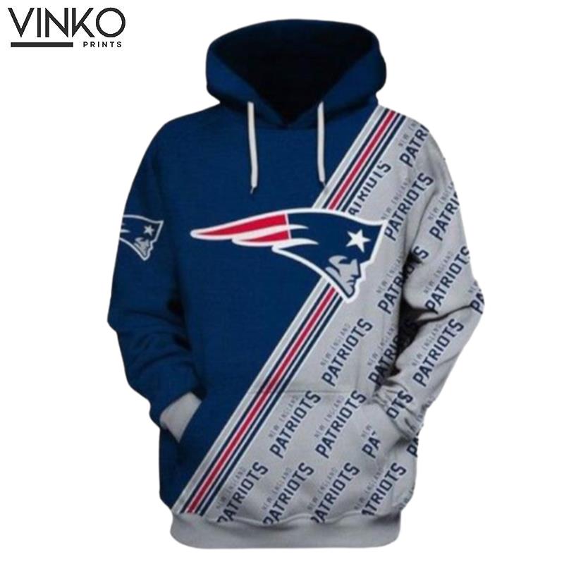 New England Patriots Ncaa Football Many Logo New England Patriots Hoodie