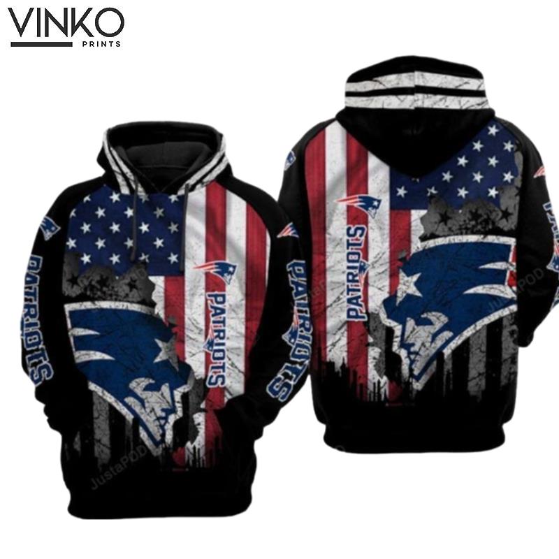 New England Patriots Nfl Football Flag American New England Patriots Hoodie