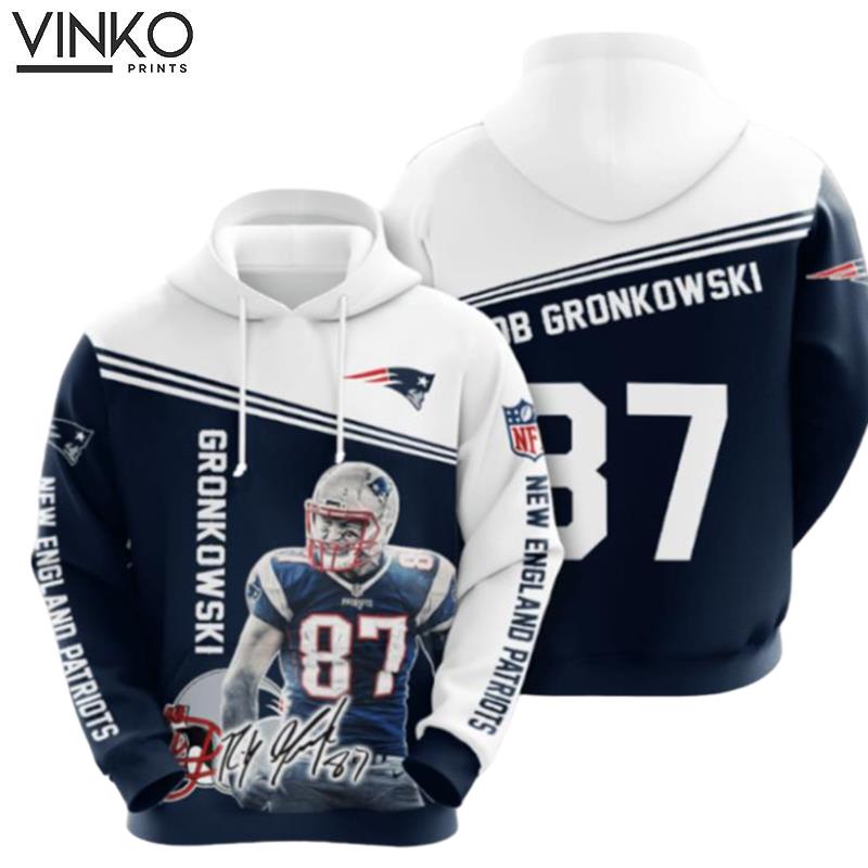 New England Patriots Rob Gronkowski 87 Hoodie