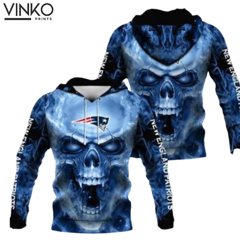 New England Patriots Skull Hoodie