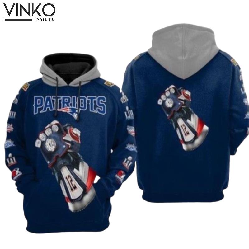 New England Patriots Tom Brady Infinity Gauntlet Hoodie