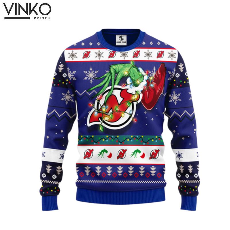 New Jersey Devils Grinch Ugly Christmas Sweater