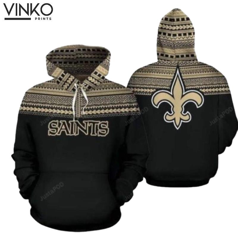 New Orleans Saints Ncaa Football Maori Tattoo Gold New Orleans Saints S Hoodie