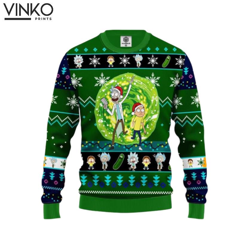 New Rick And Morty Custom Vintage Ugly Christmas Sweater