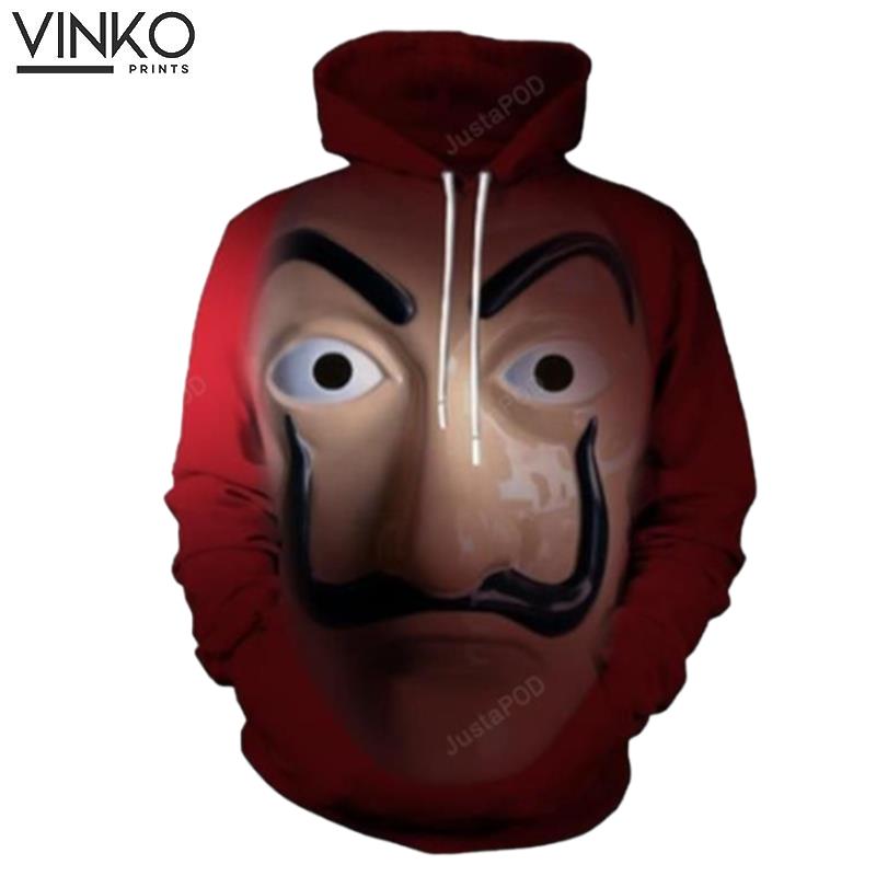 New Salvador Dali Robbery Paper House La Casa De Papel Cosplay Costume Coat Hoodie