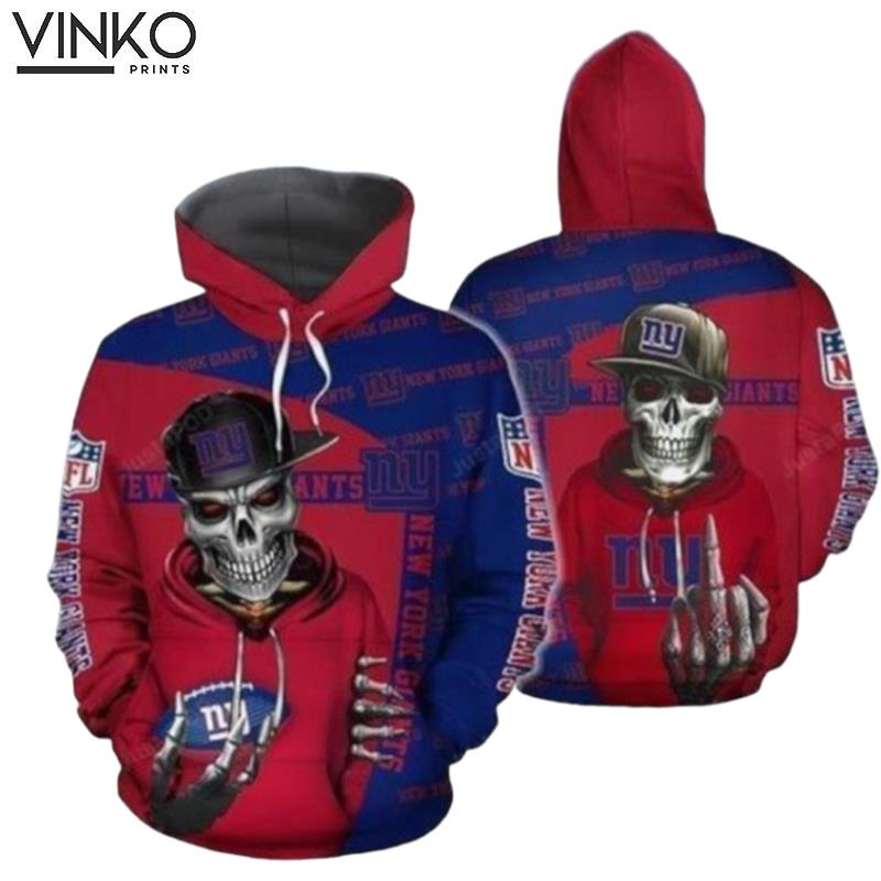 New York Giants Hiphop Skeleton Hoodie