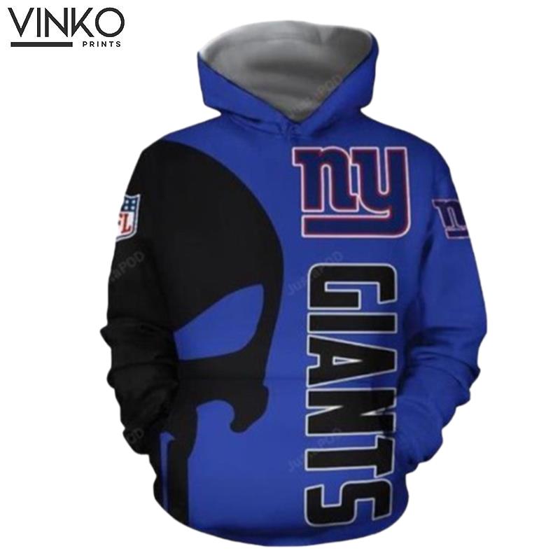 New York Giants Nfl Skull New York Giants Hoodie