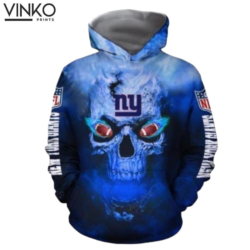 New York Giants Skull Hoodie