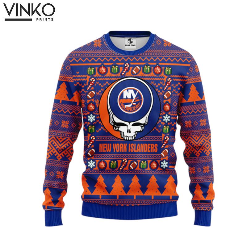 New York Islanders Grateful Dead Ugly Ugly Christmas Sweater