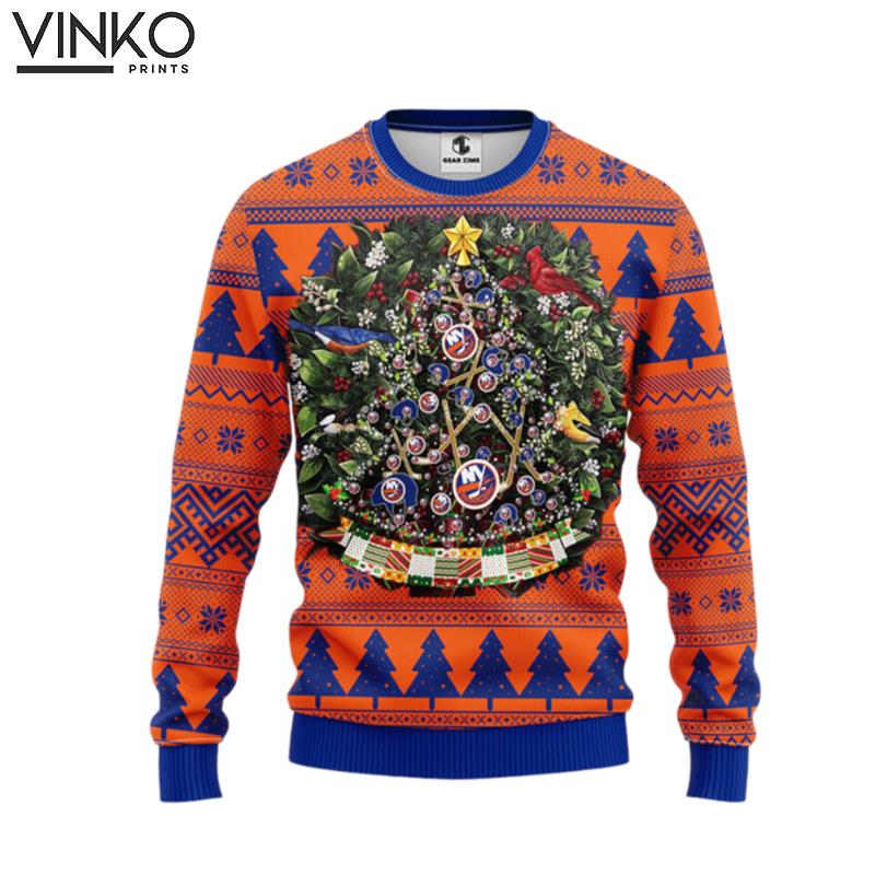 New York Islanders Tree Ball Ugly Christmas Sweater