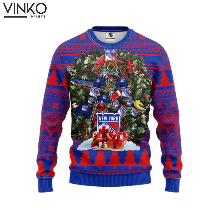 New York Rangers Tree Ugly Ugly Christmas Sweater