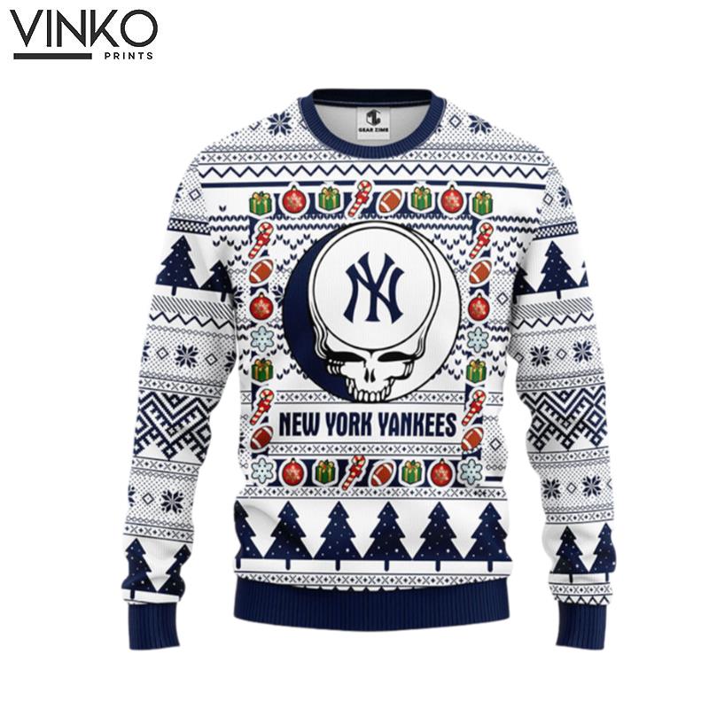 New York Yankees Grateful Dead Ugly Ugly Christmas Sweater