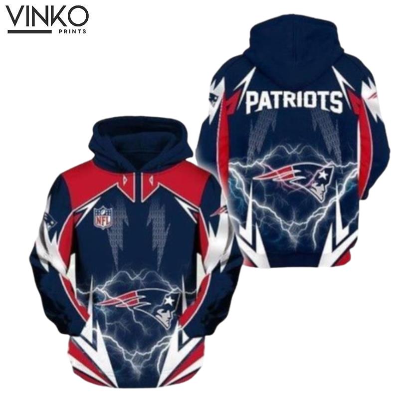 Nfl New England Patriots Lightning Hoodie