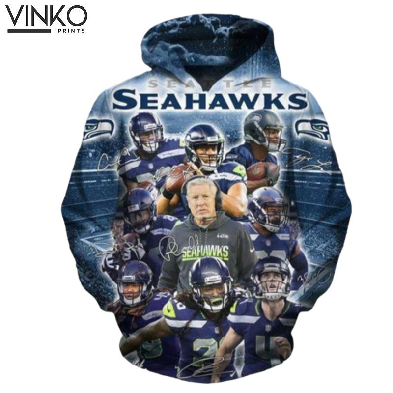 Nfl Seattle Seahawks All Star Players Hoodie