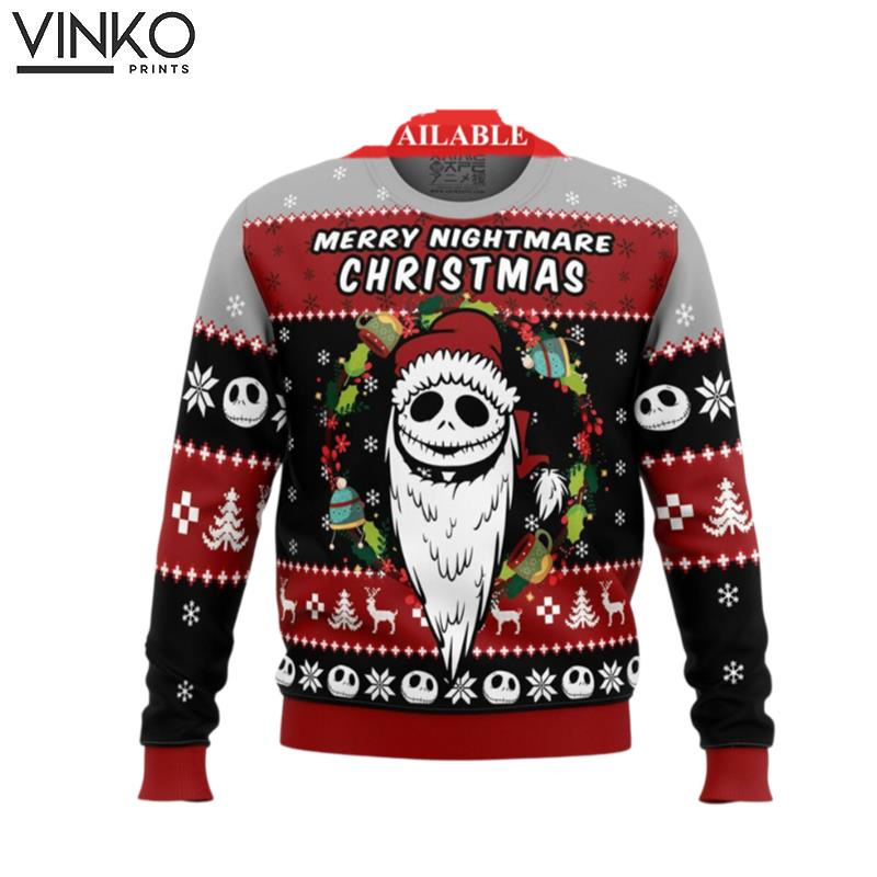 Nightmare Before Jack Skellington Jack Skellington Santa Claus Ugly Christmas Sweater