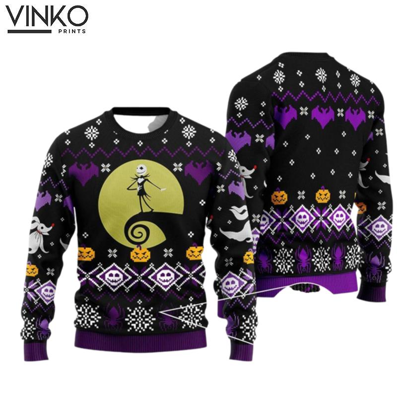 Nightmare Before Jack Skellington Jack Skellington Ugly Christmas Sweater