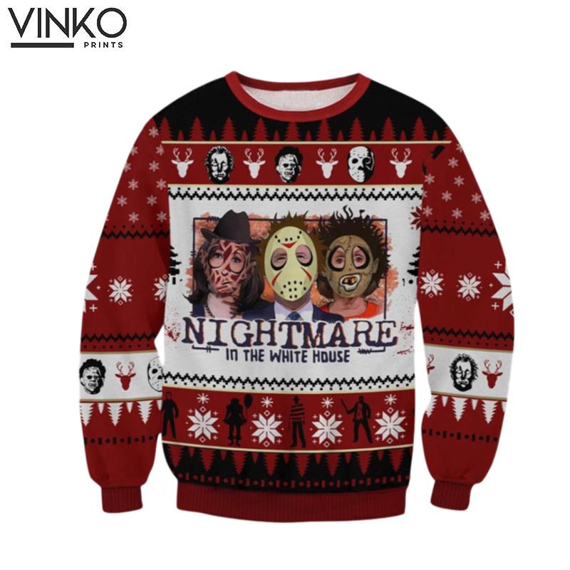 Nightmare Horror Custom Ugly Christmas Sweater