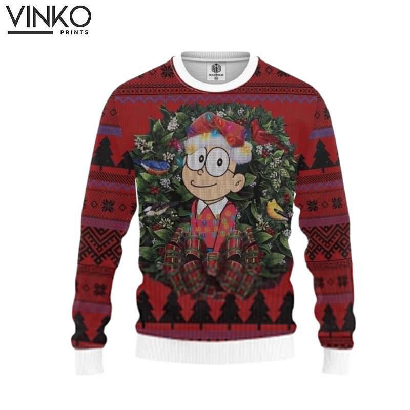 Nobita Doraemon Custom Ugly Christmas Sweater