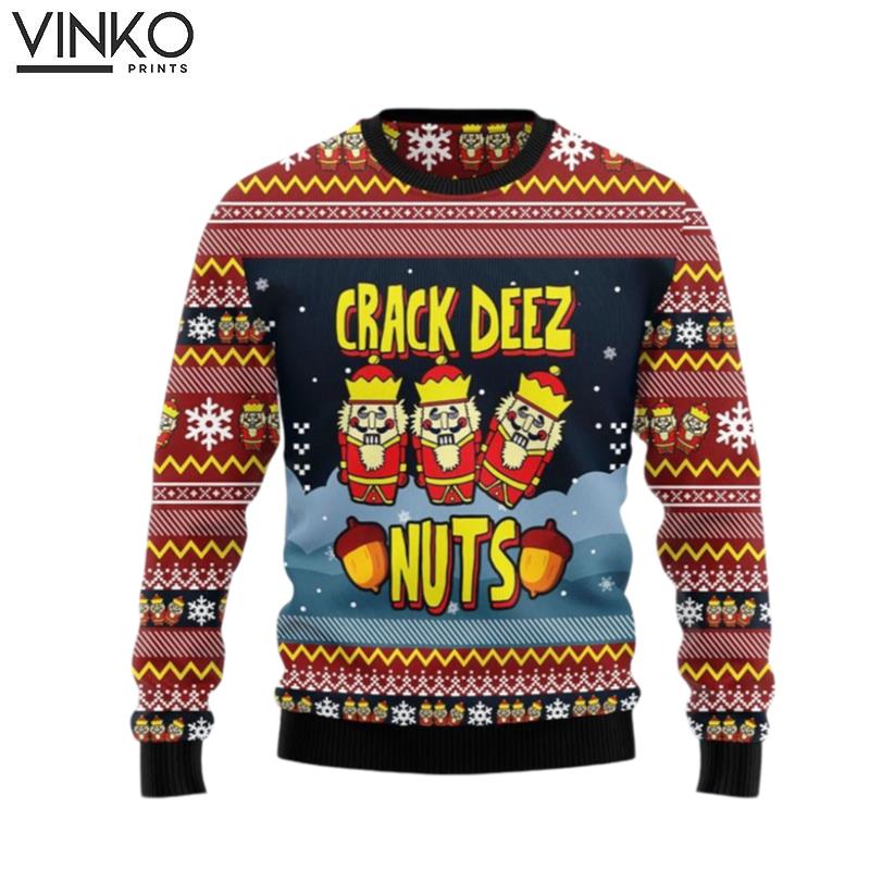 Nutcracker Crack Deez Nuts Cute Custom Unisex Ugly Christmas Sweater