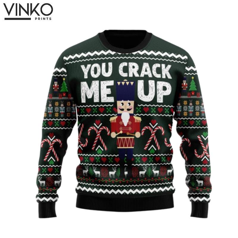 Nutcracker You Crack Me Up Cute Custom Unisex Ugly Christmas Sweater