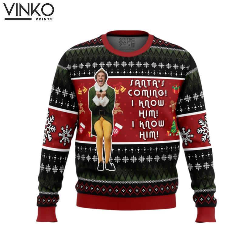 OMG Santa Elf Ugly Christmas Sweater