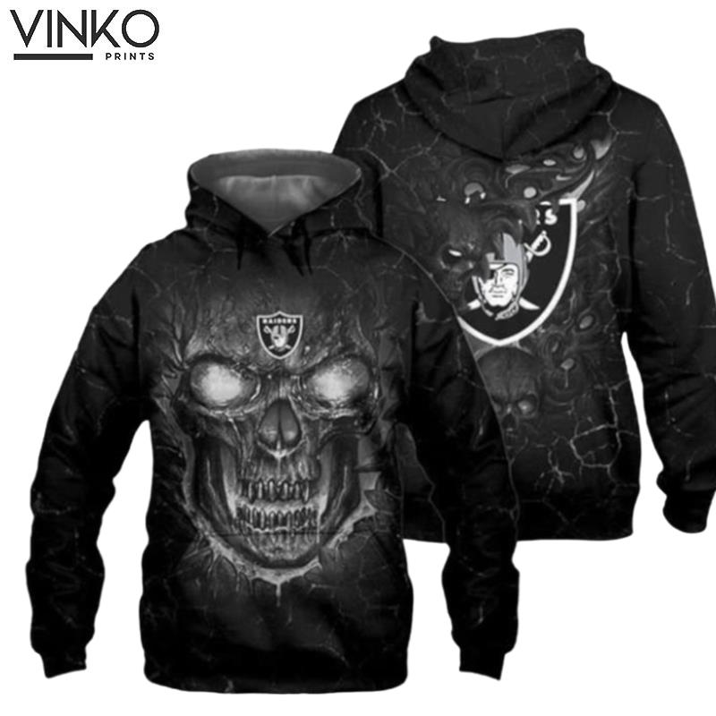 Oakland Raiders Skull Hoodie