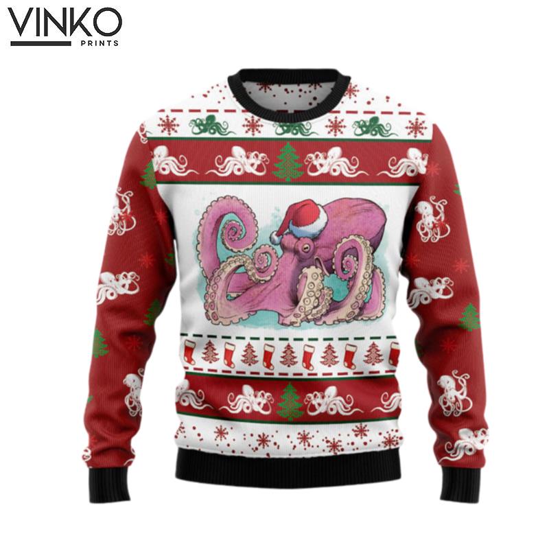 Octopus Noel Christmas for adult Ugly Christmas Sweater