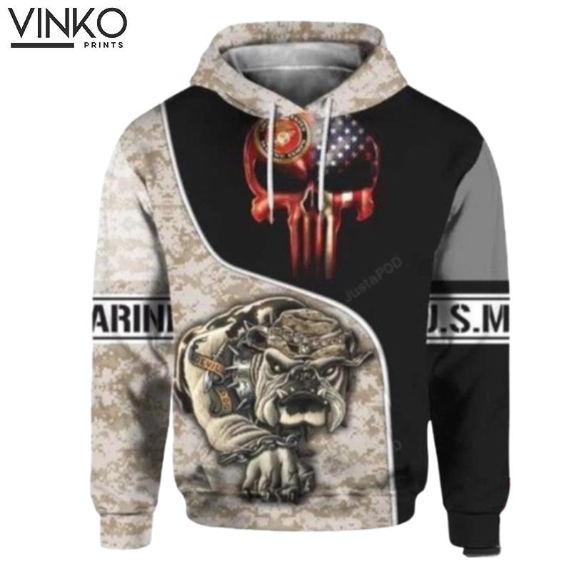 Official Us Marines Custom Graphic Hoodie