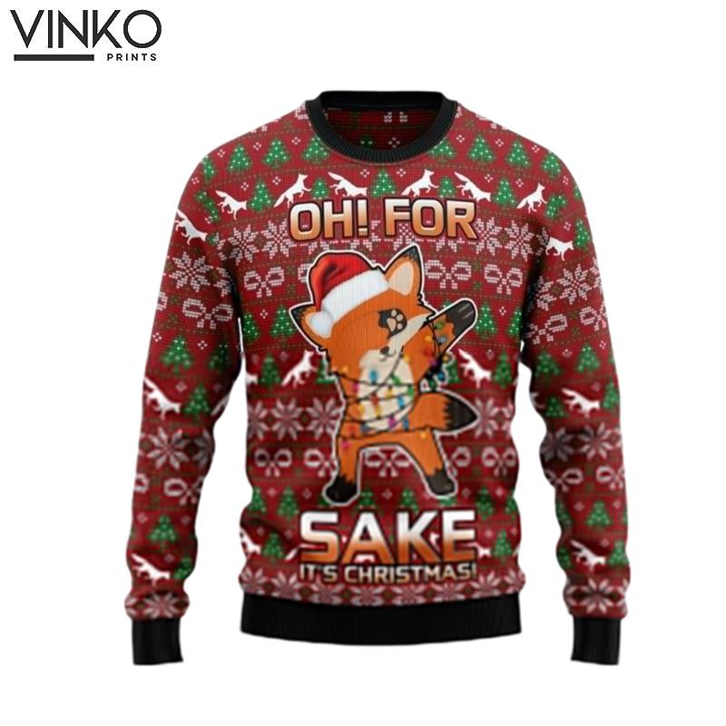 Oh For Fox Sake HT021103 Ugly Christmas Sweater