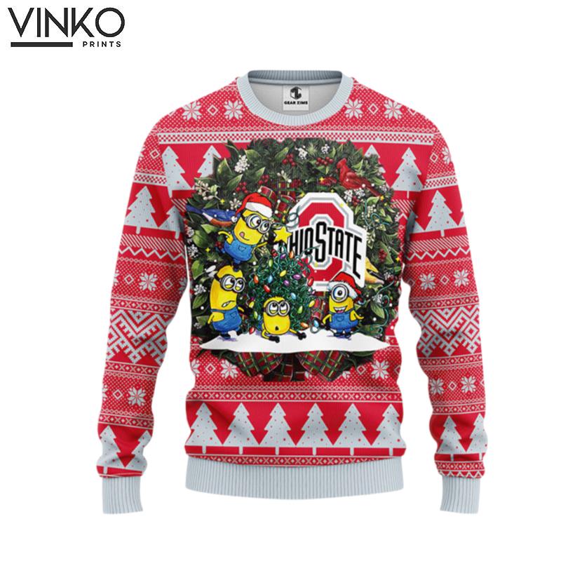 Ohio State Buckeyes Minion Ugly Christmas Sweater