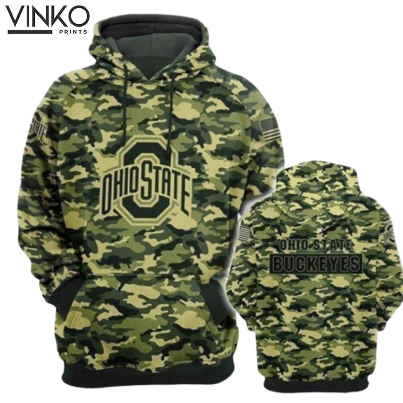 Ohio State Buckeyes Ncaa Camo Hoodie