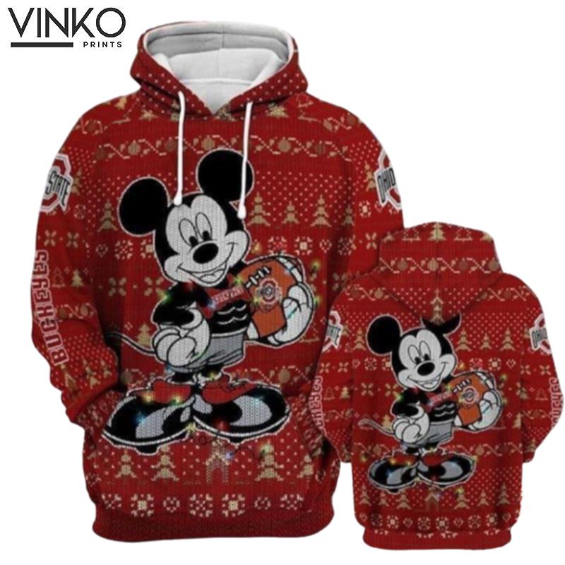 Ohio State Buckeyes Ncaa Mickey Christmas Hoodie