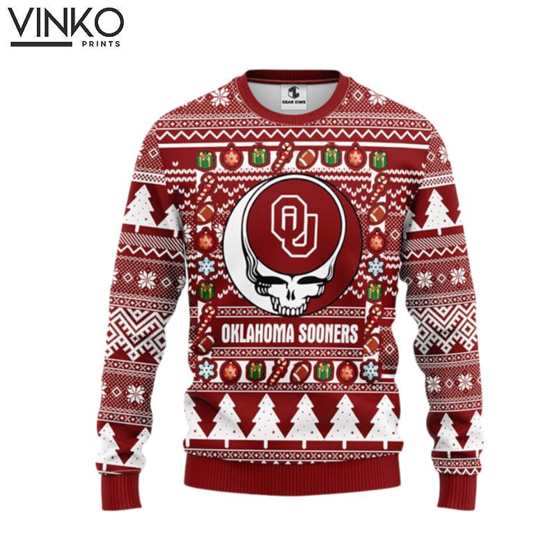 Oklahoma Sooners Grateful Dead Ugly Ugly Christmas Sweater