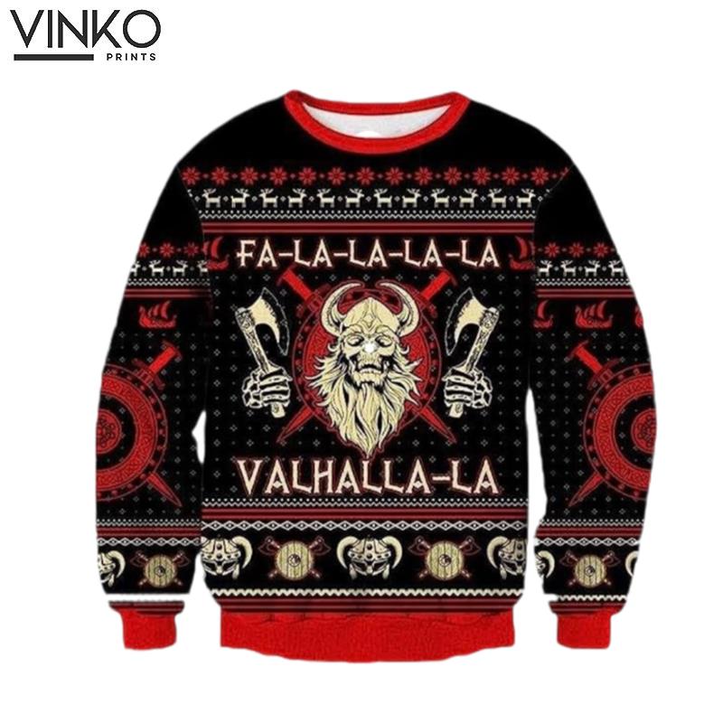 Old Vikings Mens Winter Holiday Crew Neck Shirt Unisex Ugly Christmas Sweater