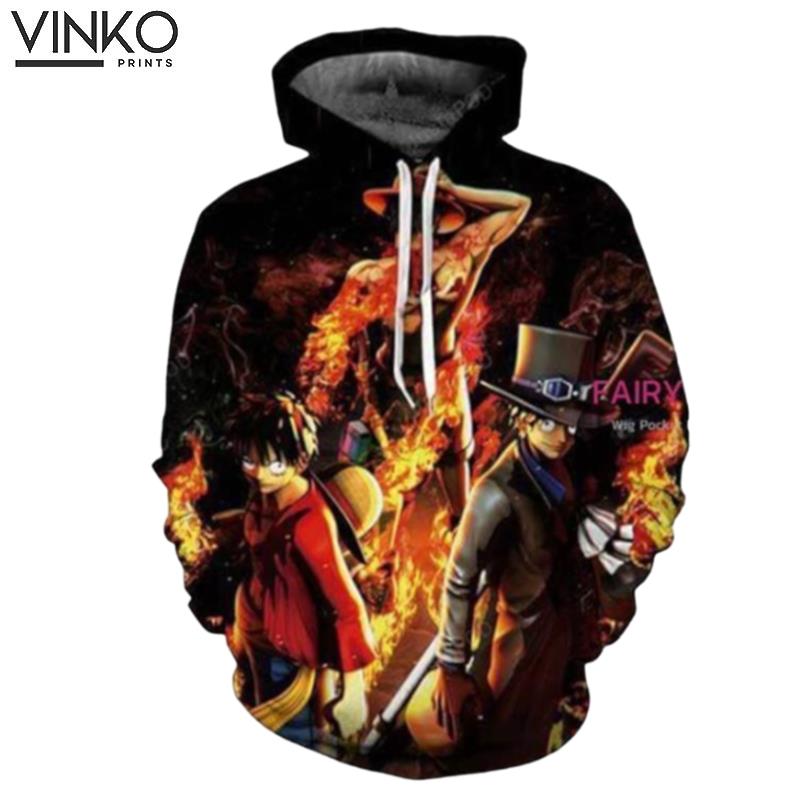 One Piece Monkey D Luffy Sabo Portgasd Ace Hoodie