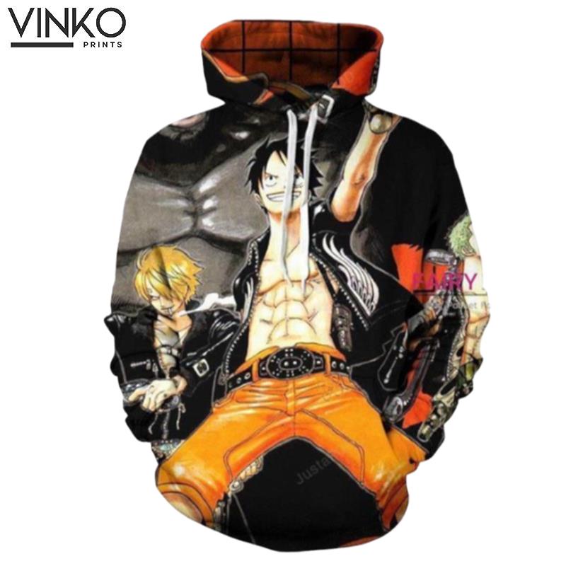 One Piece Monkey D Luffy Sanji Hoodie