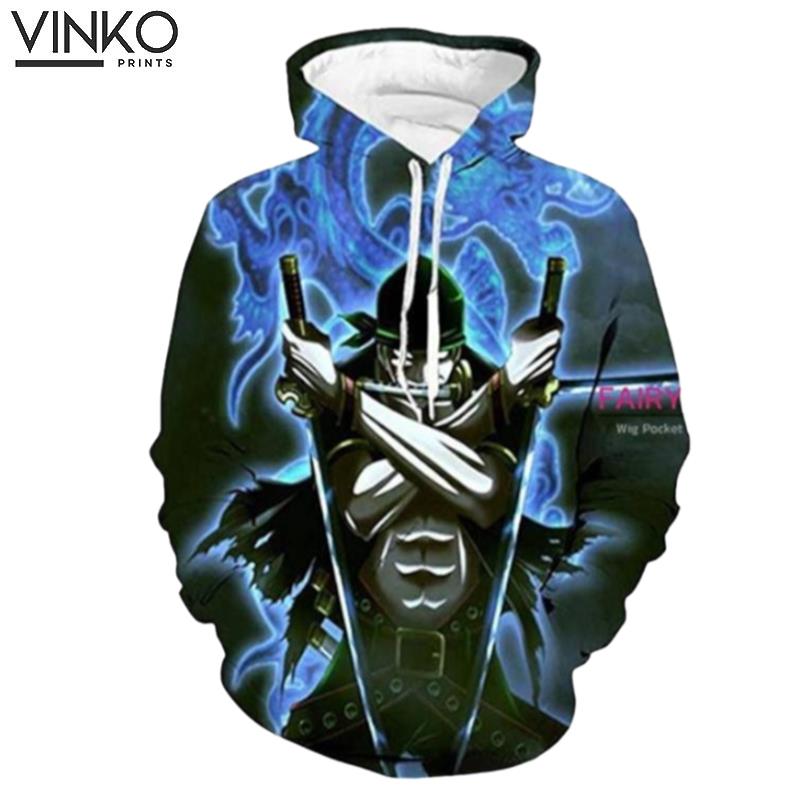 One Piece Roronoa Zoro Black B Hoodie