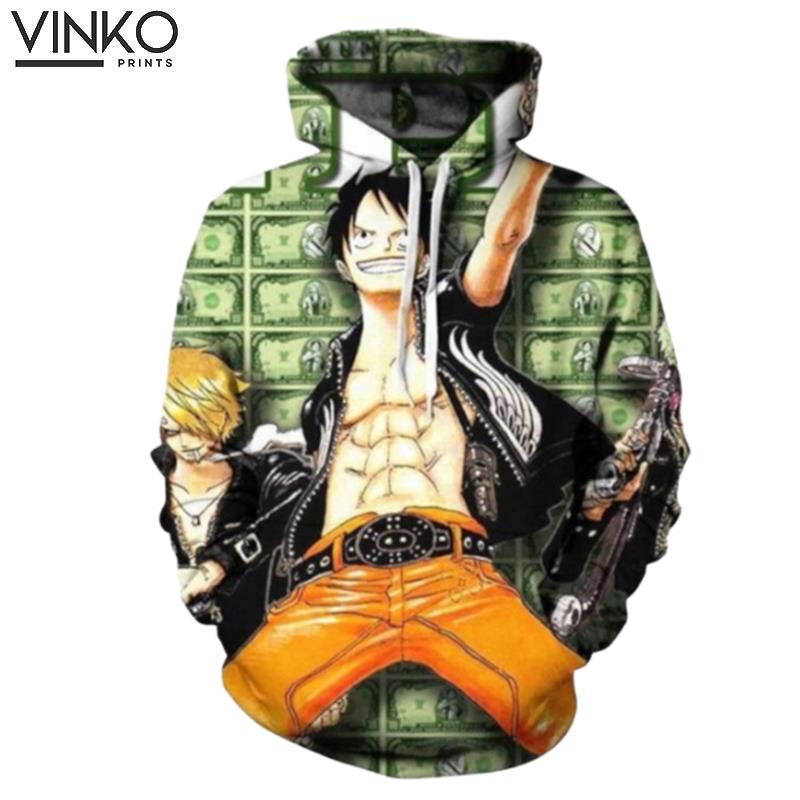 One Piece Sanji Monkey D Luffy Hoodie