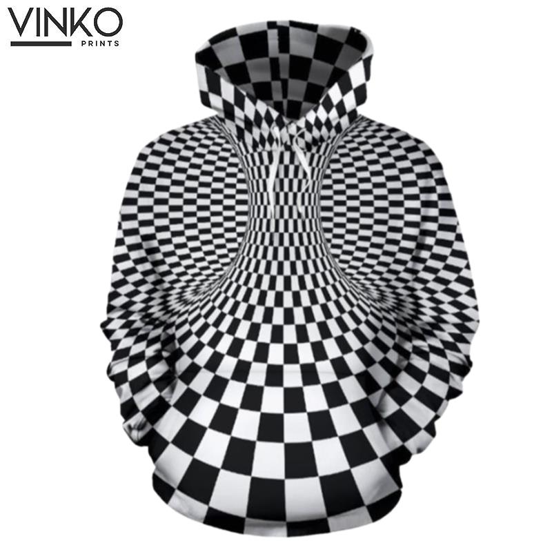 Optical Illusion Projection Torus Hoodie