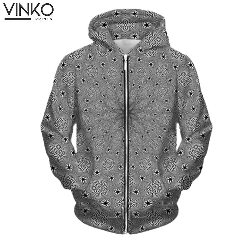 Optical Star Vortex Up Hoodie