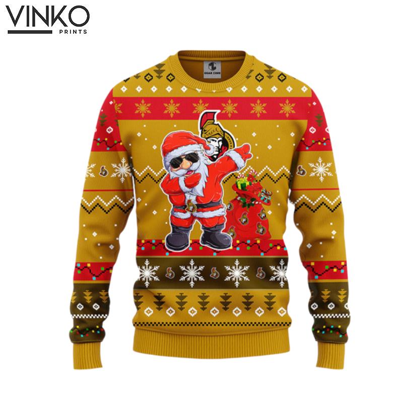 Ottawa Senators Dabbing Santa Claus Ugly Christmas Sweater