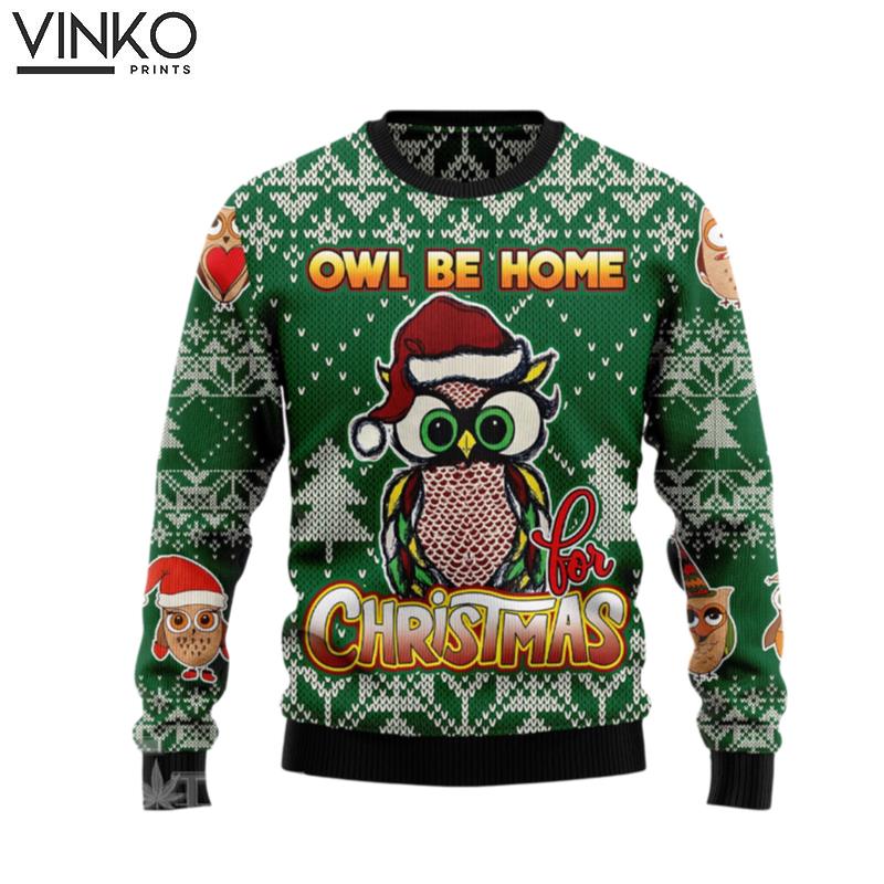 Owl Be Home For Christmas Ugly Christmas Sweater