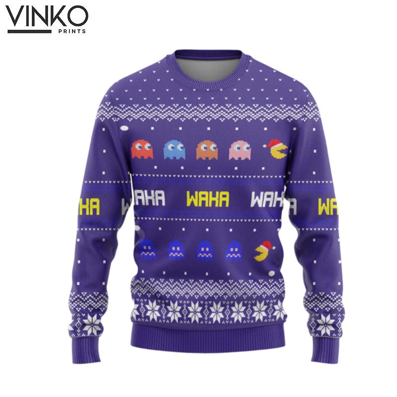 PacMan Waka waka Custom Ugly Christmas Sweater