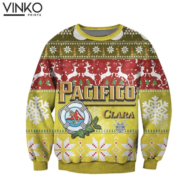 Pacifico Clara Beer Drinking Christmas Ugly Christmas Sweater