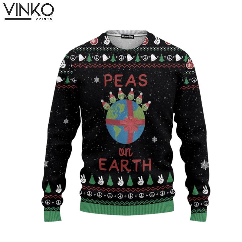 Peas On Earth Xmas Ugly Christmas Sweater