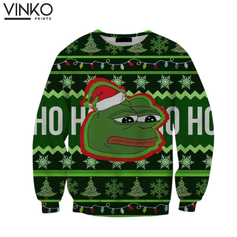 Pepe Frog 3D Ugly Christmas Sweater