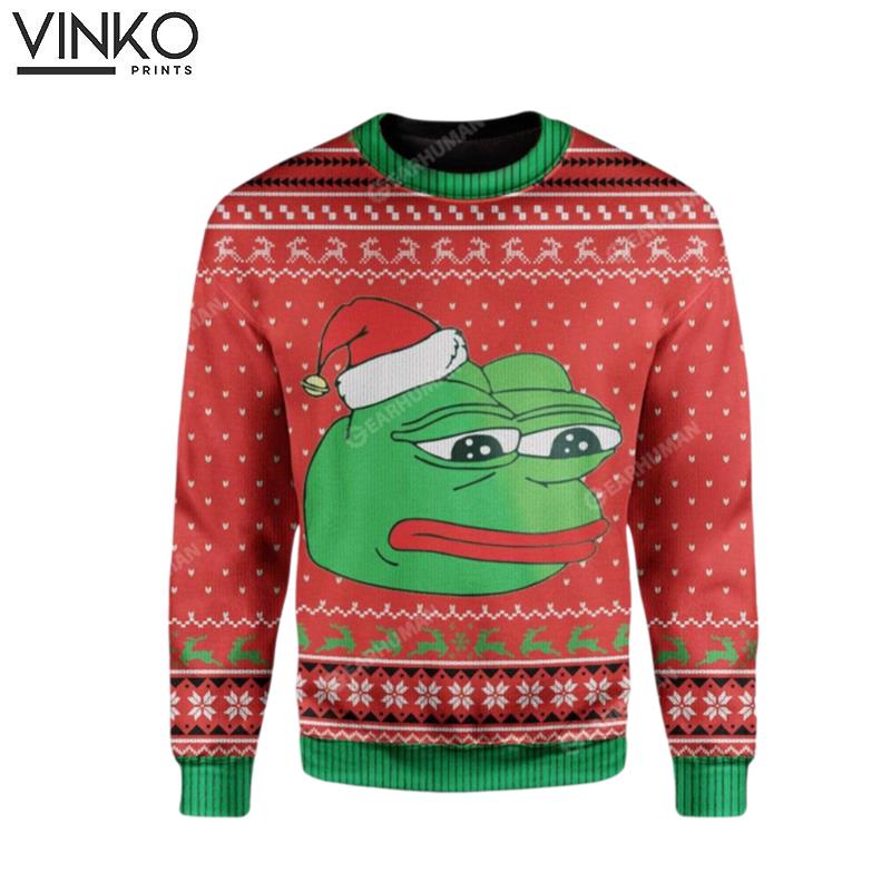 Pepe The Frog Custom Ugly Christmas Sweater