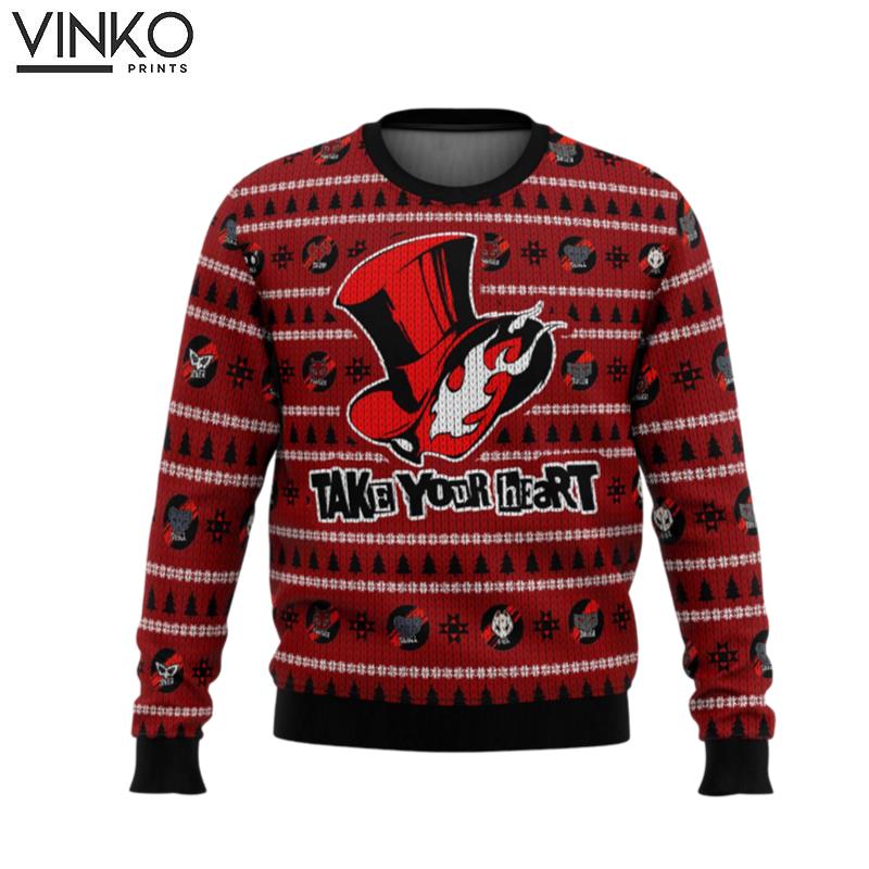 Persona 5 Take Your Heart Ugly Christmas Sweater