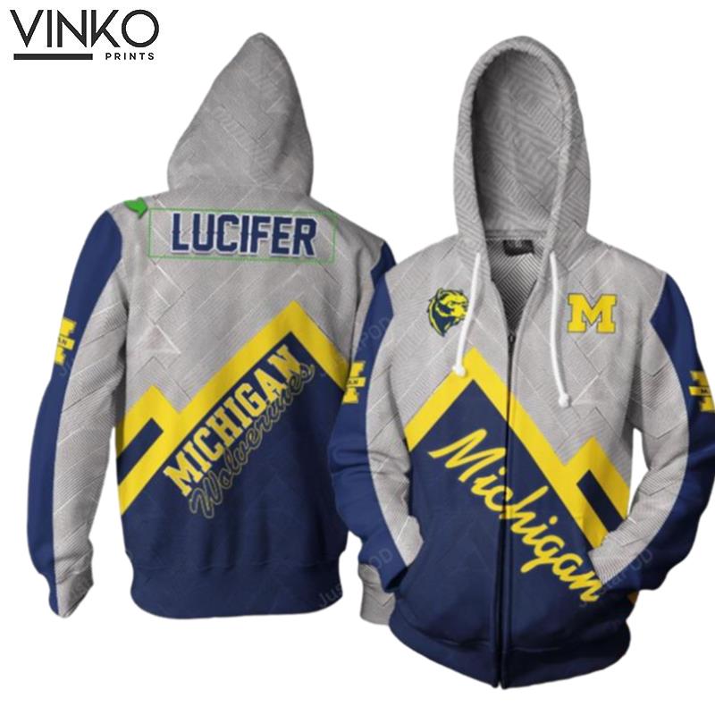 Personalized 05 Michigan Wolverines Custom Name Hoodie