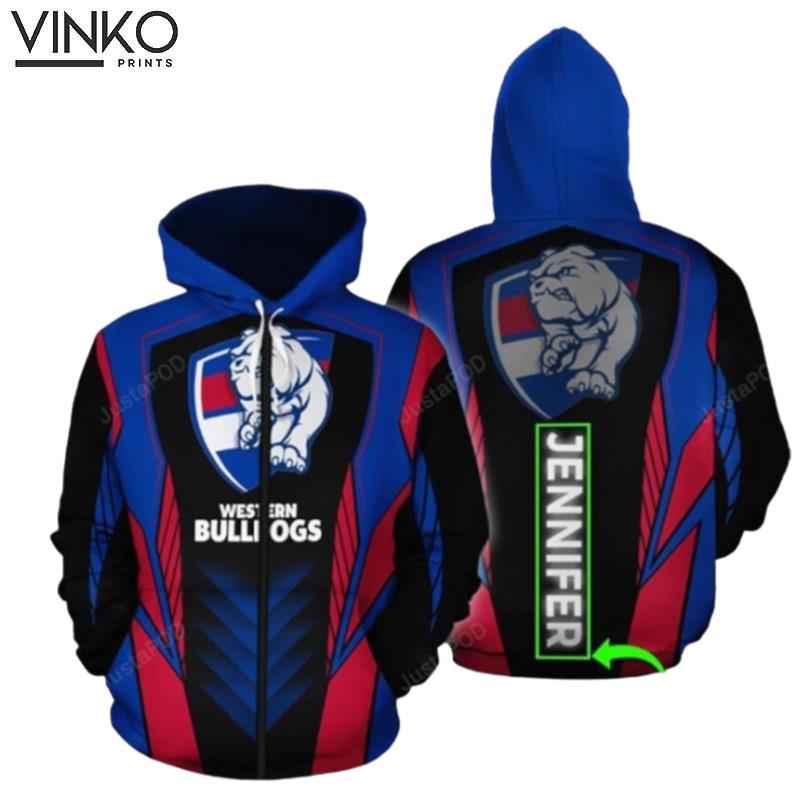 Personalized Afl Western Bulldogs Custom Name Hoodie